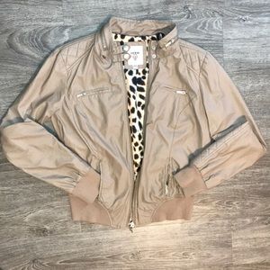 Tan Guess Leather Jacket